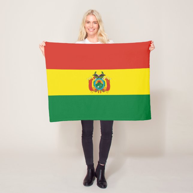 Patriotiska Boliviaflaggan Fleecefilt (På plats)