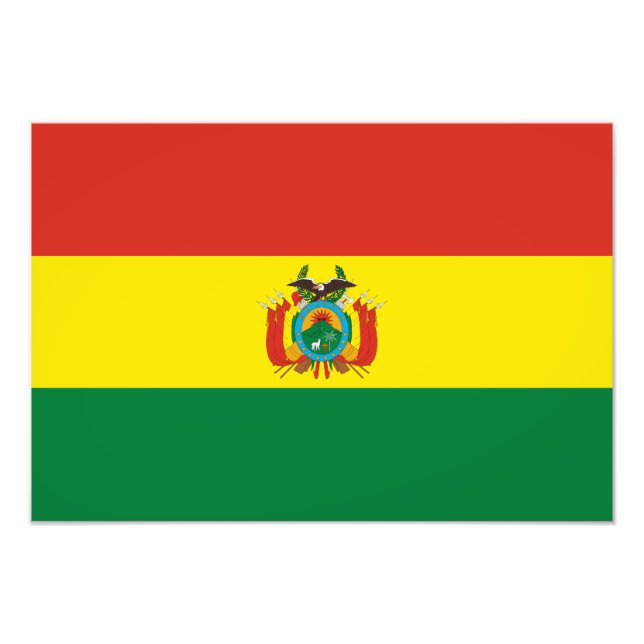 Patriotiska Boliviaflaggan Fototryck (Framsidan)