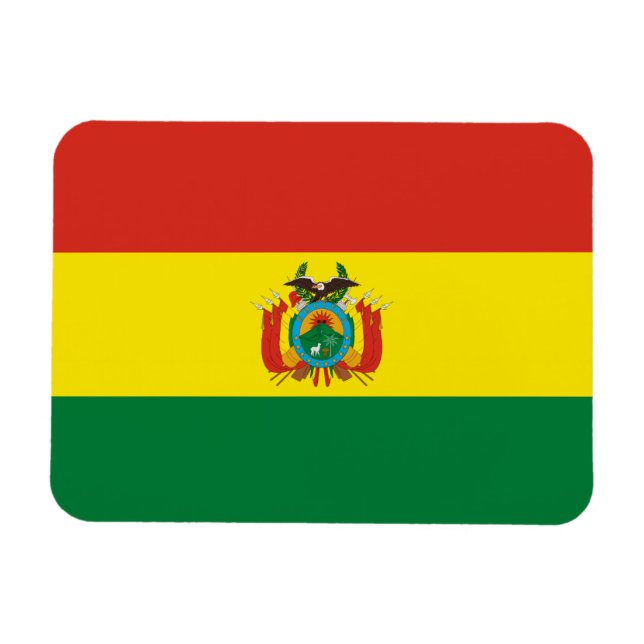 Patriotiska Boliviaflaggan Magnet (Horisontell)