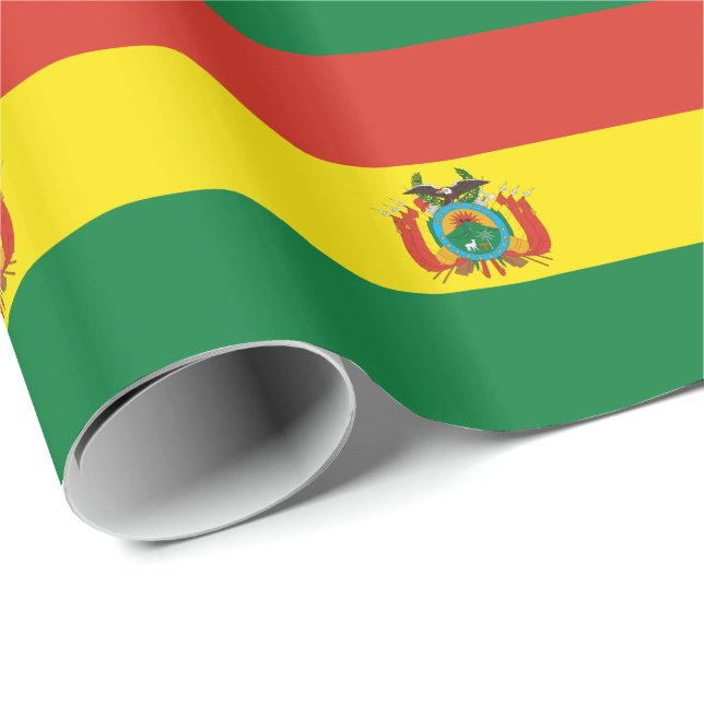 Patriotiska Boliviaflaggan Presentpapper (Rullad Hörn)