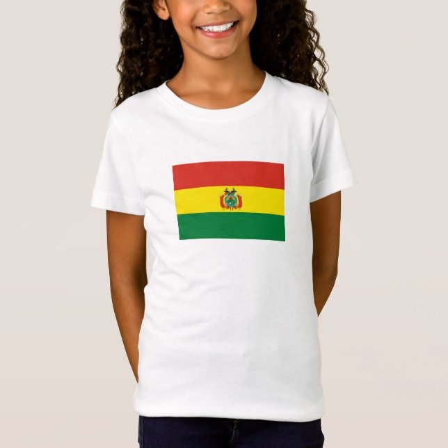 Patriotiska Boliviaflaggan T Shirt (Framsida)