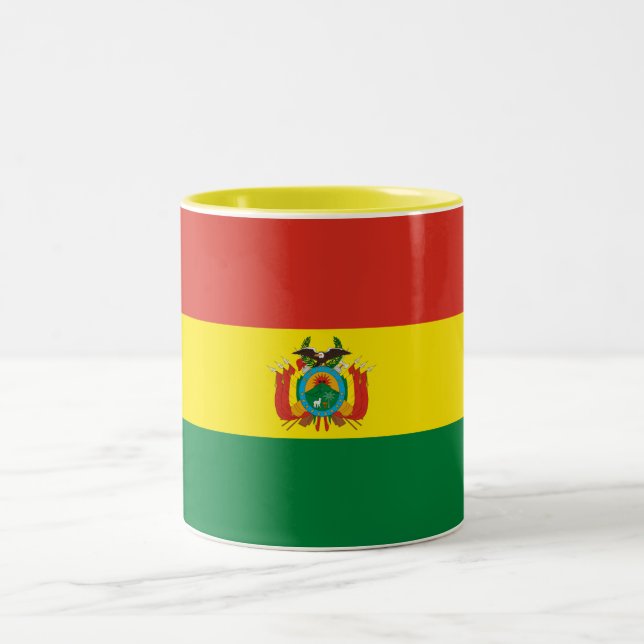 Patriotiska Boliviaflaggan Två-Tonad Mugg (Center)