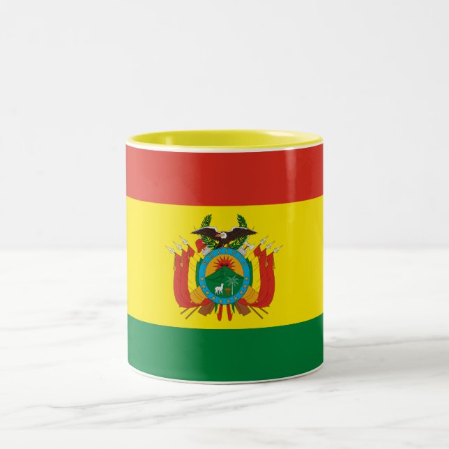 Patriotiska Boliviaflaggan Två-Tonad Mugg (Center)