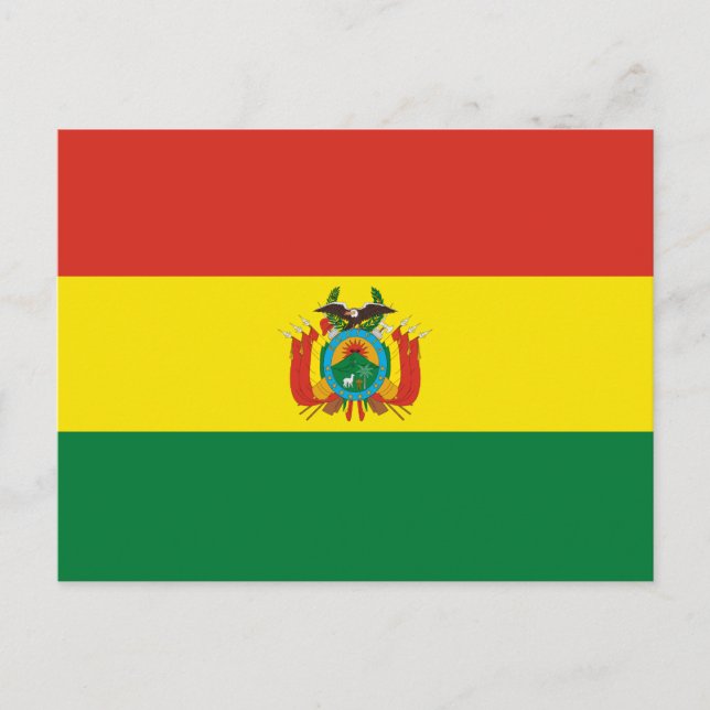 Patriotiska Boliviaflaggan Vykort (Framsida)