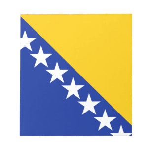 Patriotiska Bosnien Hercegovina Flagga Anteckningsblock