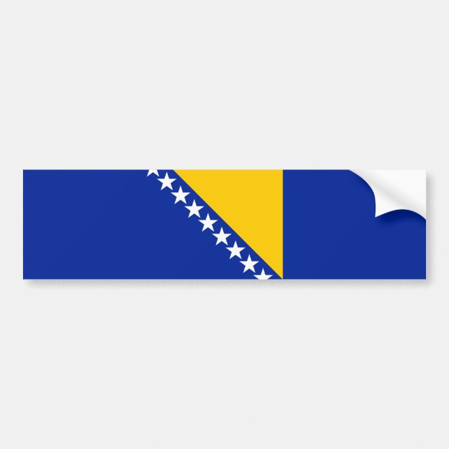 Patriotiska Bosnien Hercegovina Flagga Bildekal (Framsidan)