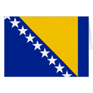 Patriotiska Bosnien Hercegovina Flagga Hälsningskort