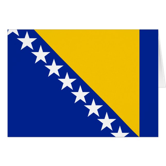 Patriotiska Bosnien Hercegovina Flagga Hälsningskort (Framsidan Horizontal)