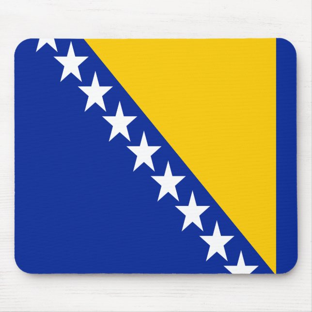 Patriotiska Bosnien Hercegovina Flagga Musmatta (Framsidan)