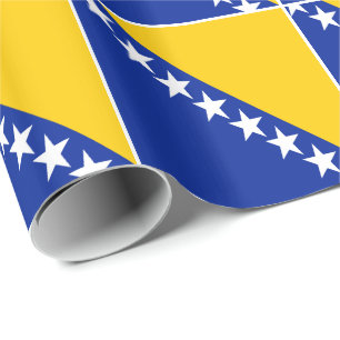 Patriotiska Bosnien Hercegovina Flagga Presentpapper