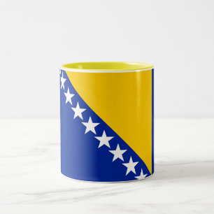 Patriotiska Bosnien Hercegovina Flagga Två-Tonad Mugg