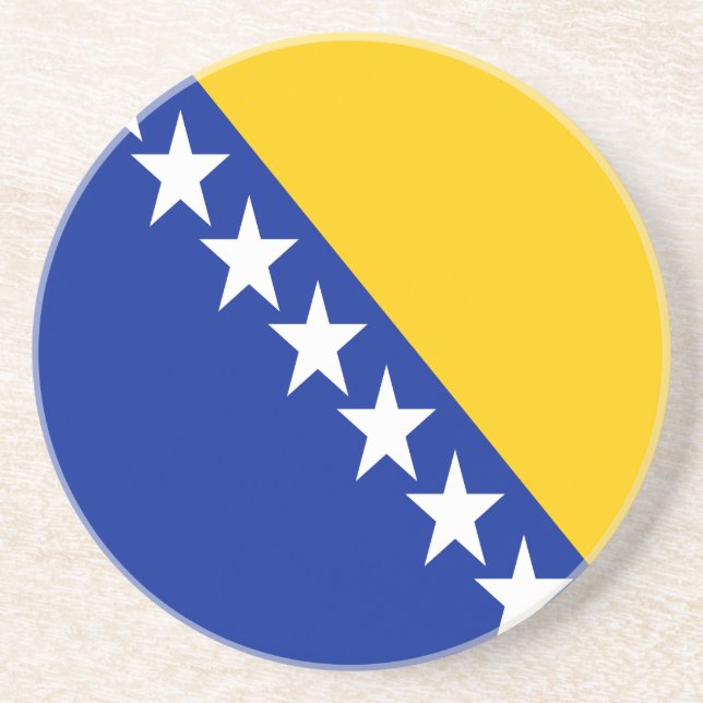 Patriotiska Bosnien Hercegovina Flagga Underlägg (Framsidan)