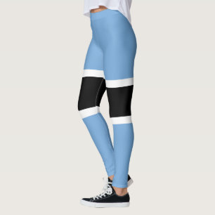 Patriotiska Botswanas flagga Leggings