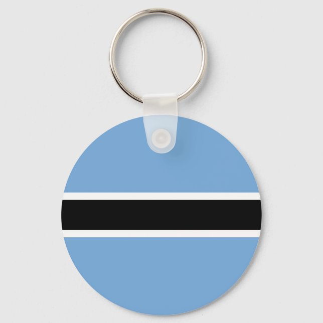 Patriotiska Botswanas flagga Nyckelring (Framsida)