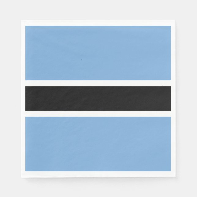 Patriotiska Botswanas flagga Pappersservett (Framsidan)