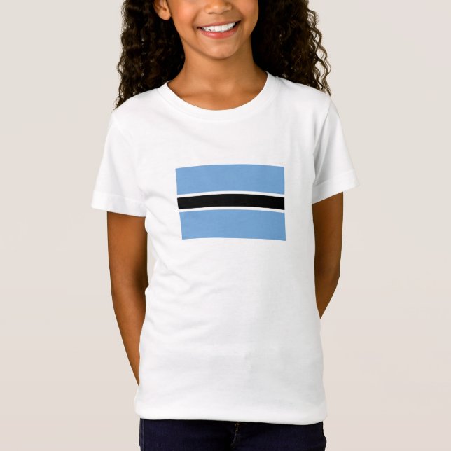 Patriotiska Botswanas flagga T Shirt (Framsida)