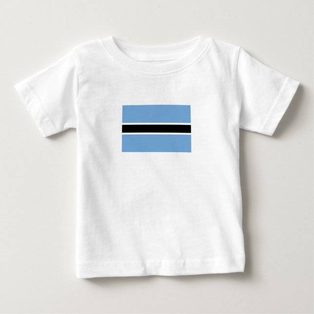 Patriotiska Botswanas flagga T Shirt (Framsida)