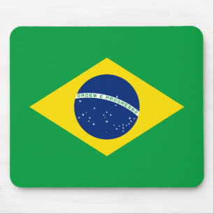 Patriotiska brasilianska flaggan musmatta