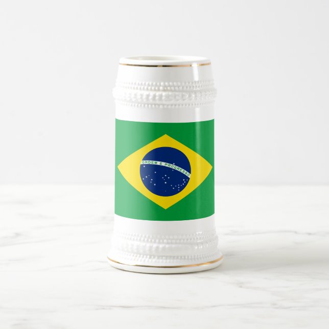 Patriotiska brasilianska flaggan sejdel (Center)