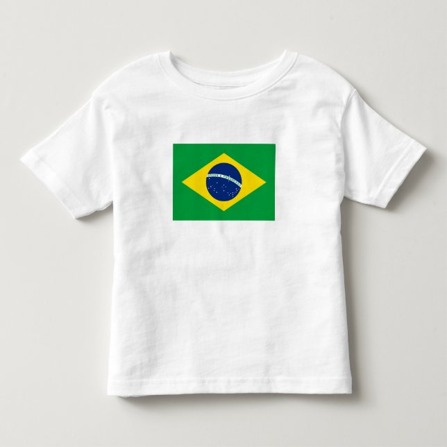 Patriotiska Brasilianska flaggan T Shirt (Framsida)