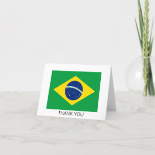 Patriotiska brasilianska flaggan tack kort