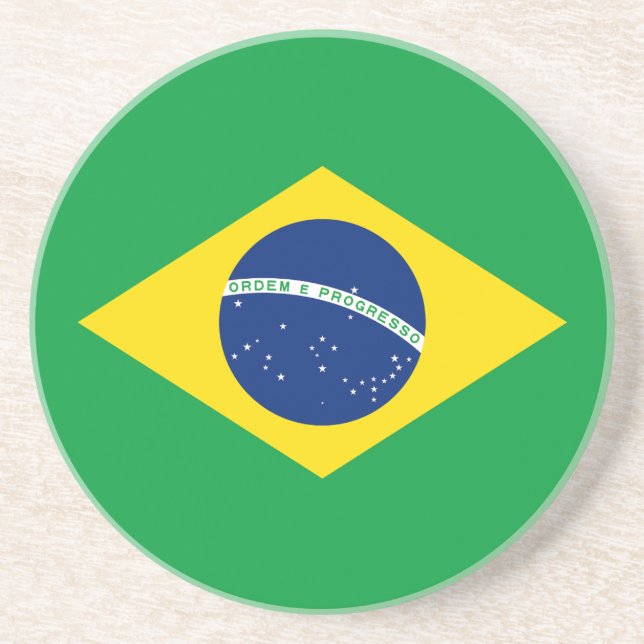 Patriotiska Brasilianska flaggan Underlägg (Framsidan)