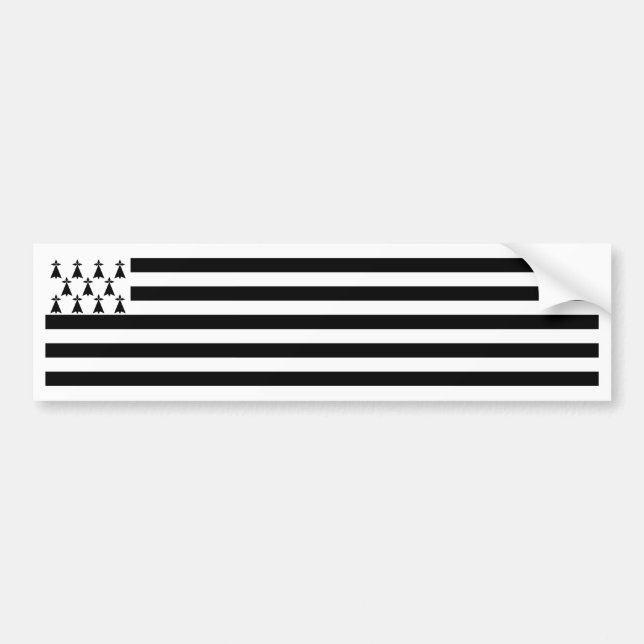 Patriotiska Bretagneflaggan Bildekal (Framsidan)
