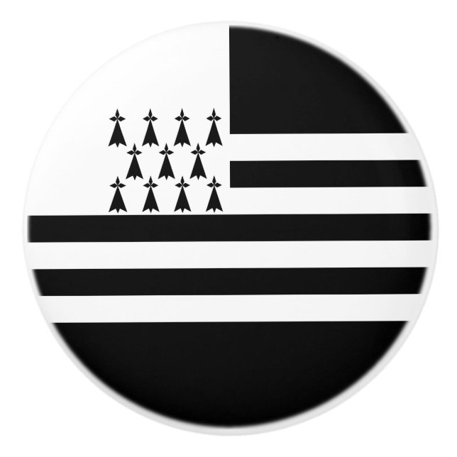 Patriotiska Bretagneflaggan Knopp (Framsidan)
