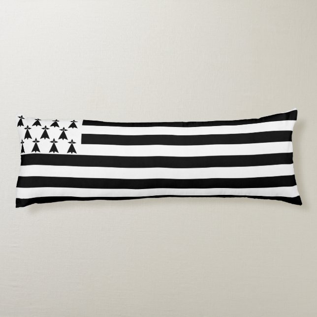 Patriotiska Bretagneflaggan Kroppskudde (Baksidan)