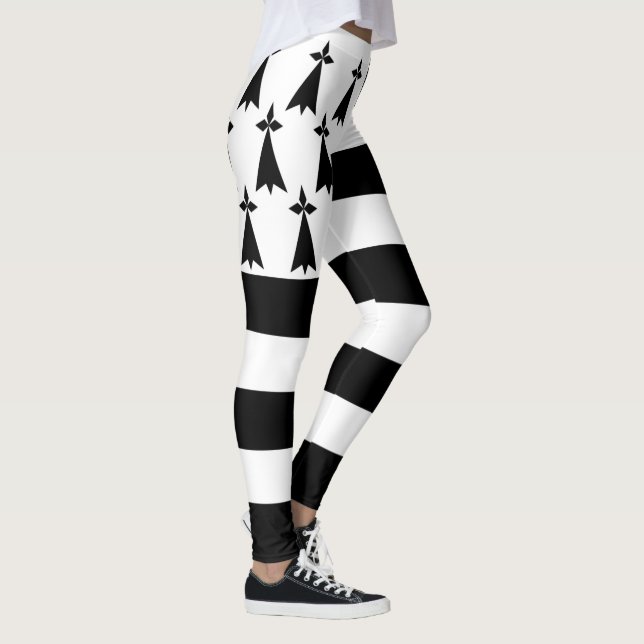 Patriotiska Bretagneflaggan Leggings (Höger)