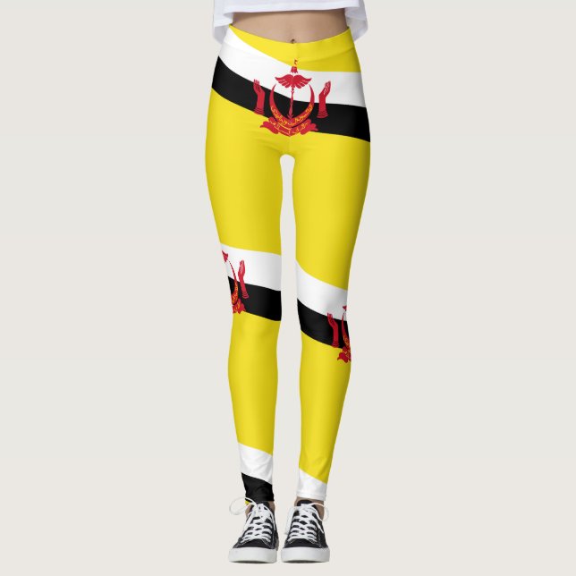 Patriotiska Brunei Flagga Leggings (Framsida)