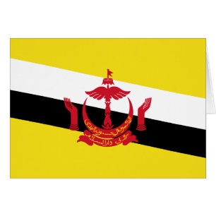 Patriotiska Brunei-flaggan Hälsningskort