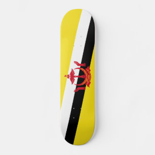 Patriotiska Brunei-flaggan Mini Skateboard Bräda 18,5 Cm