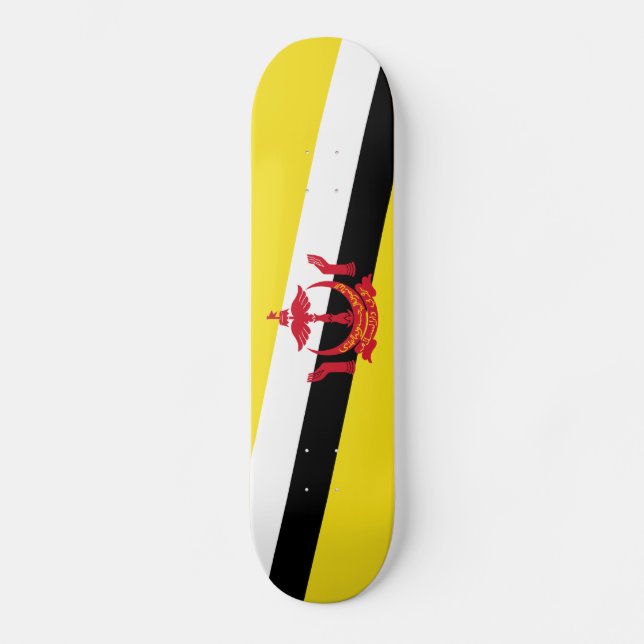 Patriotiska Brunei-flaggan Mini Skateboard Bräda 18,5 Cm (Framsida)