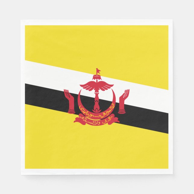 Patriotiska Brunei-flaggan Pappersservett (Framsidan)