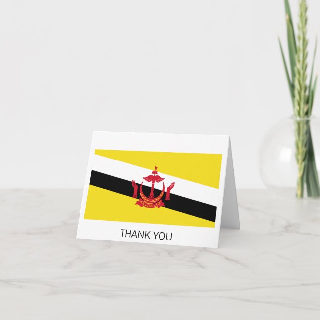 Patriotiska Brunei-flaggan Tack Kort (Framsida)