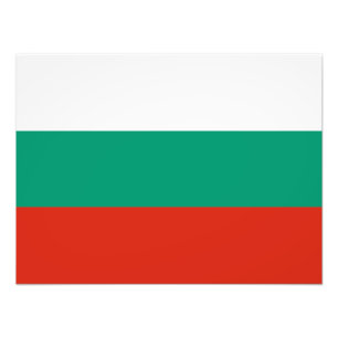 Patriotiska bulgariska flaggan fototryck