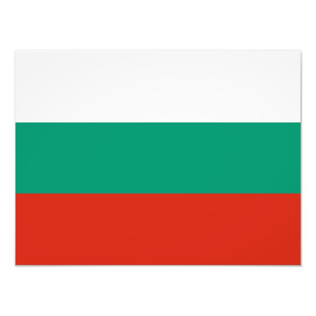Patriotiska bulgariska flaggan fototryck (Framsidan)
