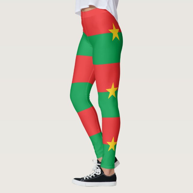 Patriotiska Burkina Faso Flagga Leggings (Vänster)