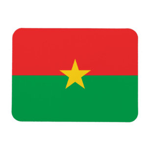 Patriotiska Burkina Faso Flagga Magnet