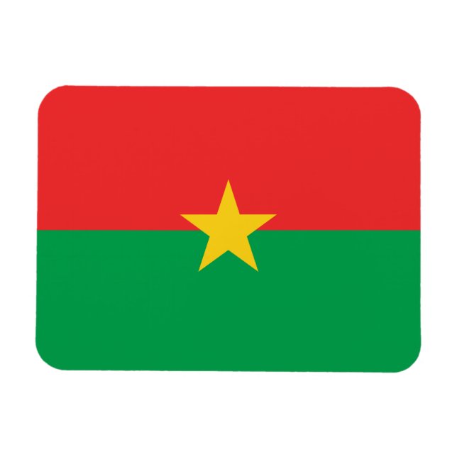 Patriotiska Burkina Faso Flagga Magnet (Horisontell)
