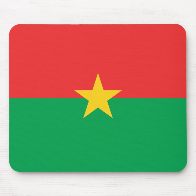 Patriotiska Burkina Faso Flagga Musmatta (Framsidan)