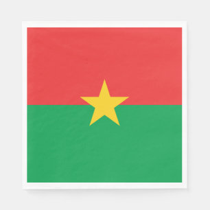 Patriotiska Burkina Faso Flagga Pappersservett