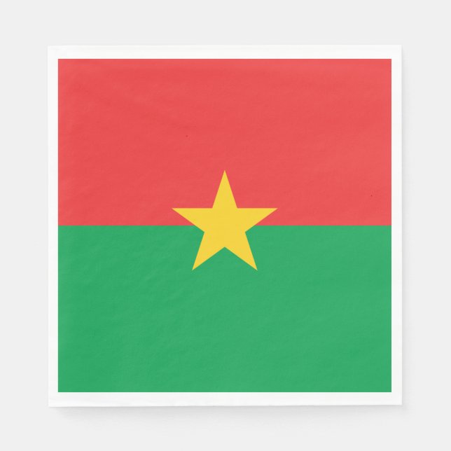 Patriotiska Burkina Faso Flagga Pappersservett (Framsidan)