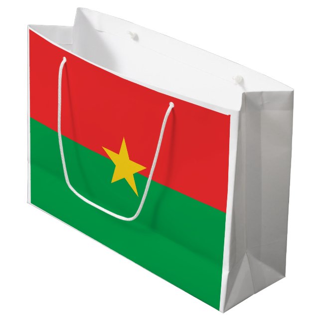 Patriotiska Burkina Faso flaggan (Framsidan Vinklad)