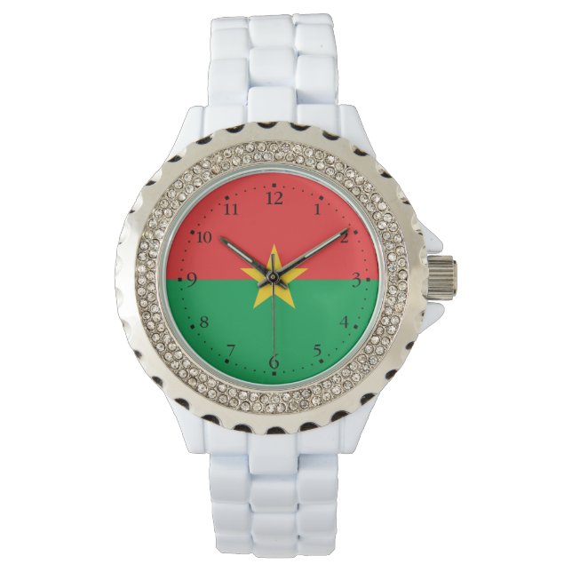 Patriotiska Burkina Faso-flaggan Armbandsur (Framsida)