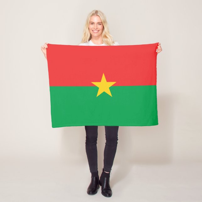 Patriotiska Burkina Faso flaggan Fleecefilt (På plats)