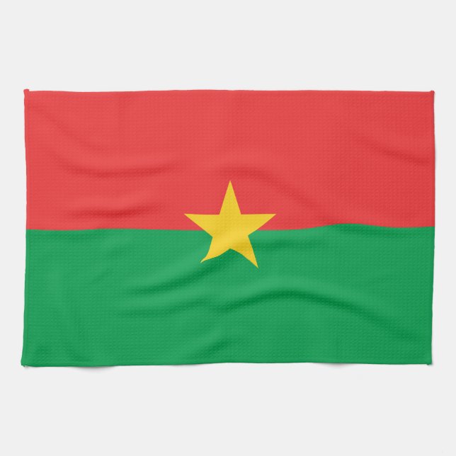 Patriotiska Burkina Fasos flagga Kökshandduk (Horisontell)