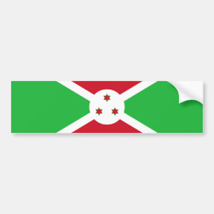 Patriotiska Burundis flagga Bildekal