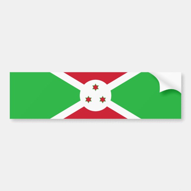 Patriotiska Burundis flagga Bildekal (Framsidan)